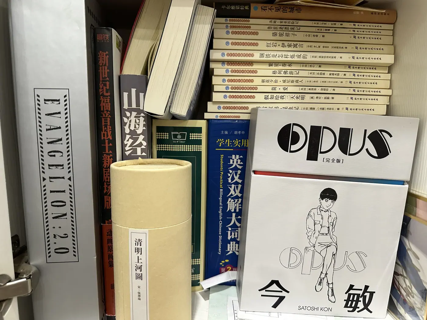 实体藏书一角