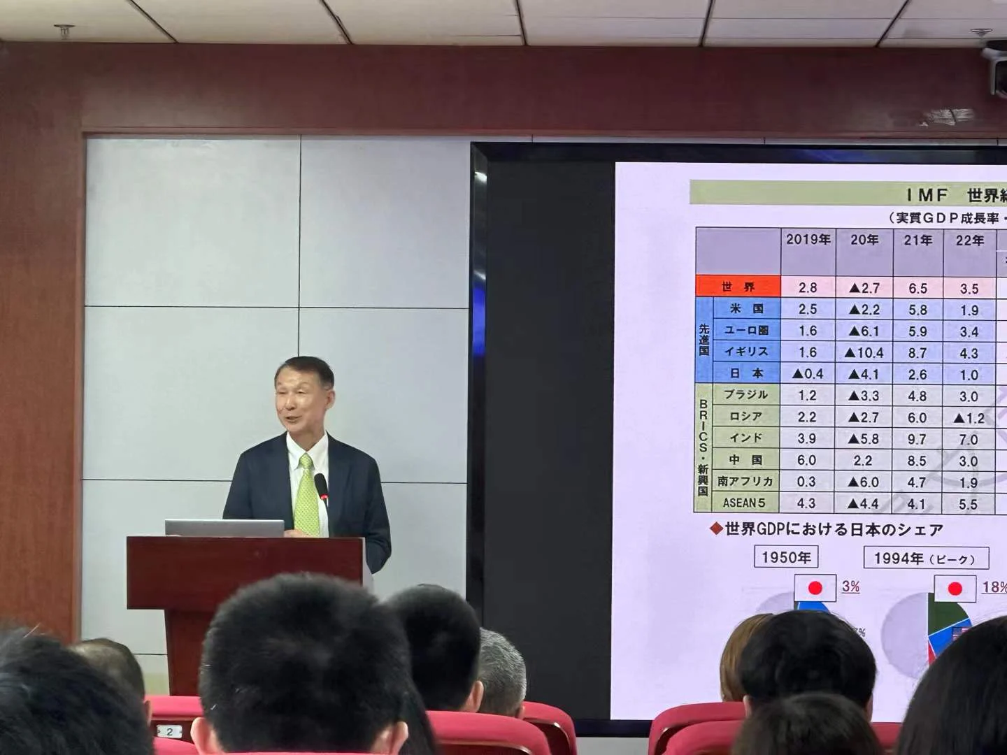 岸本周平知事演讲的主要内容是: 日本经济下滑的重要原因包...的配图 1